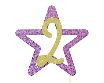 Star Cake Topper/Customized Age Cake Topper/Unicorn Cake Topper/Unicorn Birthday Decorations/Birthday Cake Topper/Baby Shower Cake Topper