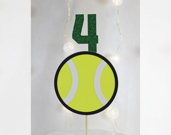 Tennis Cake Topper/Tennis with Customized Age Cake Topper/Tennis Birthday Cake Topper/Tennis Baby Shower Decor/Tennis Birthday Decor/Party