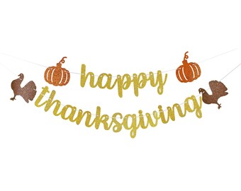Happy Thanksgiving Garland/Happy Thanksgiving Banner/Thanksgiving Banner/Thanksgiving Garland/Turkey Banner/Turkey Garland/Fall Décor