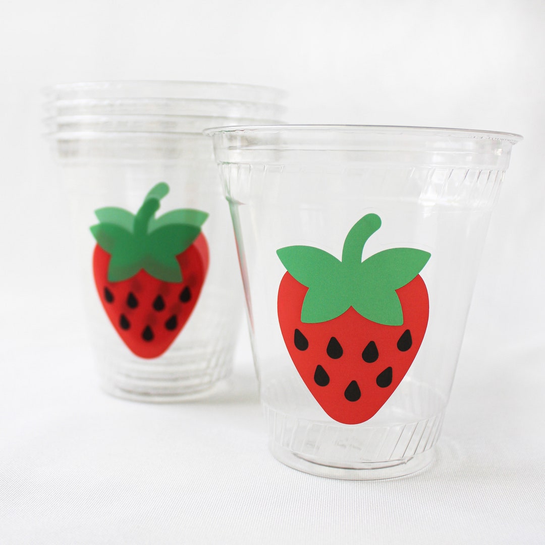 Strawberry Cups/strawberry Birthday Party Cups/fruit Birthday Party Cup ...