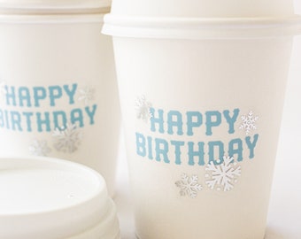 Winter ONEderland Cups/Winter ONEderland Hot Chocolate Bar/Snowflakes Cups/Winter Birthday Decorations Boy/Winter Birthday Party Cups