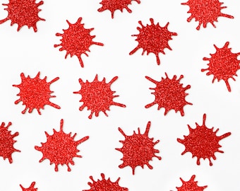 Blood Splatter Confetti/Bloody Birthday Confetti/Halloween Confetti/Halloween Décor/Spooky Décor/Halloween Birthday Décor/Spooky Birthday