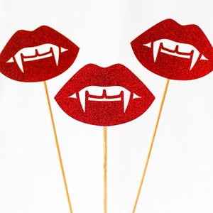 Vampire Birthday Centerpieces/Vampire Birthday Party/Vampire Lip Centerpieces/Vampire Fangs Centerpieces/Vampire Party Décor/Scary Birthday
