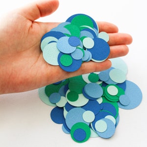 168 Pcs Circle Confetti/Blue Circle Confetti/Blue Dinosaur 1st Birthday Party/Blue Dinosaur Birthday Party Décor/Blue Dinosaur Confetti