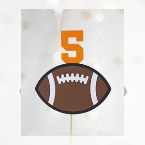 Customized Age with Football Cake Topper,Centerpiece,Topper-Birthday,Baby Shower,Birthday Boy,Birth Party,Birthday Girl,Party,Celebration