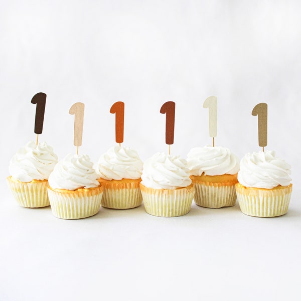 Number 1 Cupcake Toppers Etsy