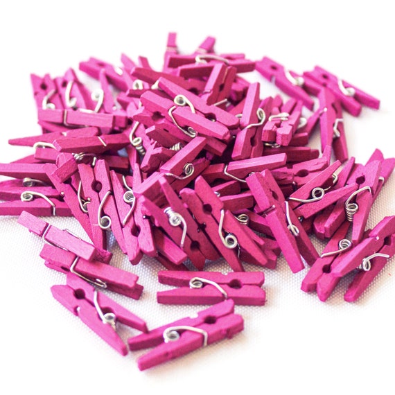 Mini Clothespins/mini Clothing Pins/pink Clothespins/1 Etsy