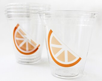 Orange Cups/Orange Birthday Party Cup/Orange Bridal Shower/Orange Baby Shower/Orange Party Décor/Orange Party Cups/Orange 1st Birthday Party