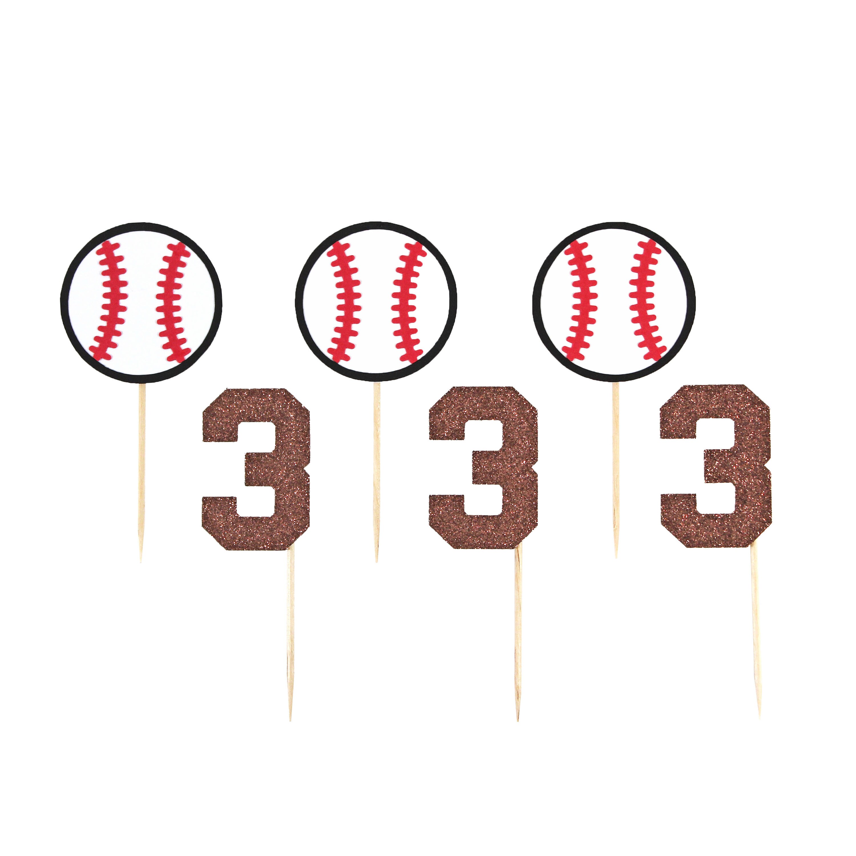 Baseball Cupcake Topper/Baseball Topper/Baseball Etsy