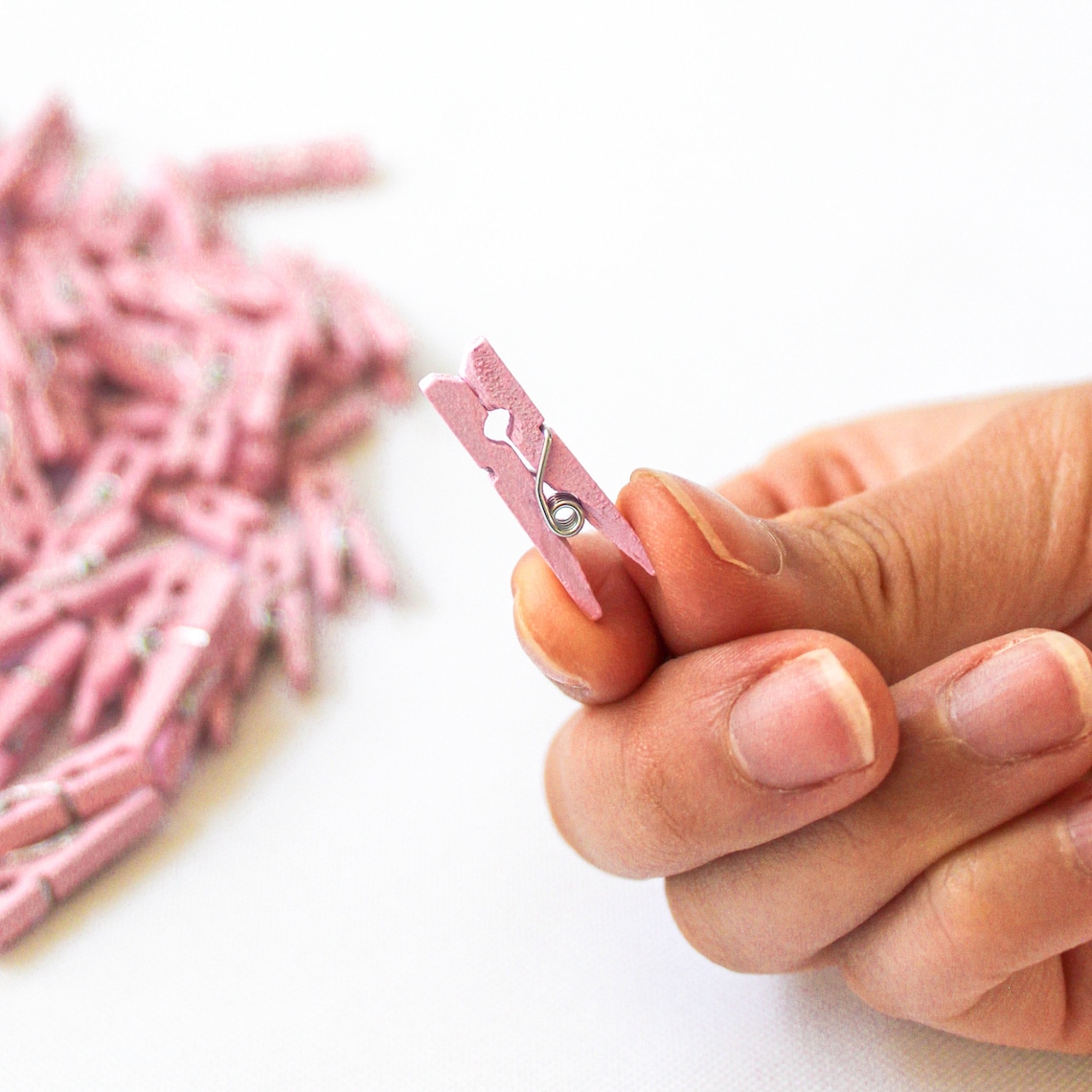 Mini Clothespins/mini Clothing Pins/light Pink Clothespins/1 Etsy