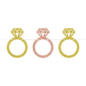 Bridal Shower Garland/Bachelorette Garland/Wedding Garland/Engagement Party Garland/Wedding Ring Garland/Ring Garland/Bachelorette Banner