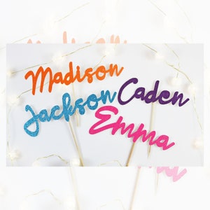 Customized&Personalized Name Cake Topper,Centerpiece-Birthday,Graduation,Wedding,Bridal Shower,Baby Shower,Sweet16,Mother’s Day,Father’s Day