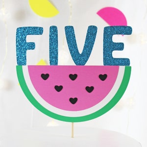 Customized Age Pink Watermelon Cake Topper/One in a melon First Birthday/One in a melon Cake Topper/Watermelon Cake Topper/Watermelon Decor