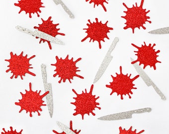 Blood Splatter Confetti/Knife Confetti/Bloody Birthday Confetti/Halloween Confetti/Halloween Décor /Halloween Birthday Décor/Spooky Birthday