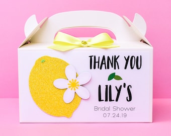 Lemon Bridal Shower/Lemon Favor Box/Lemon Bridal Shower Favor Box/Lemon Bridal Shower Décor/Bridal Shower Décor/Lemon Party Favor Box