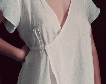 Vestido de bata de embarazo vestido de enfermería vestido de playa ver a través de lino algodón ajuste suelto Luna de miel Boda Sexy elegante Ropa tropical