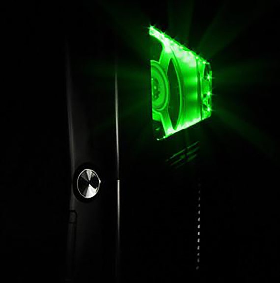 XCM Slim Case Black Knight With Green Led for Xbox 360 Slim 