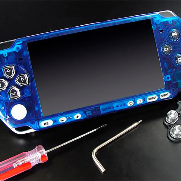 XCM Bling face plate for PSP 3000 series Crystal Blue