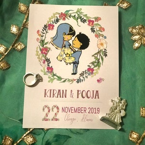 Itinerário de fim de semana de casamento indiano/carta de bolsa de boas-vindas