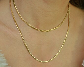 Herringbone Gold Chain Necklace |  14K Gold Snake Chain | Layered Necklace Set | Minimalist | Gold Filled  | Everyday Necklace | Water Safe