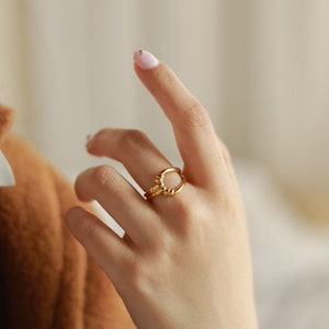 Vintage Gold Ring| Gold Chunky Ring| Gold Knot Ring| Simple Gold Ring| Statement Ring| Waterproof Ring| Gold Twisted Ring| Gift For Her