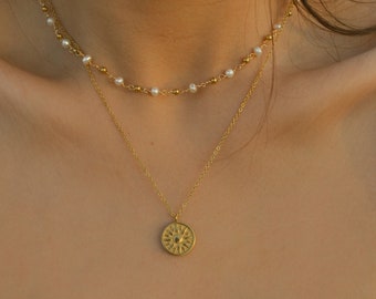 Sunshine Necklace \u2022 Gold Necklace \u2022 Elegant Necklace \u2022 Classic Necklace \u2022 Simple Necklace \u2022 Gifts for Women