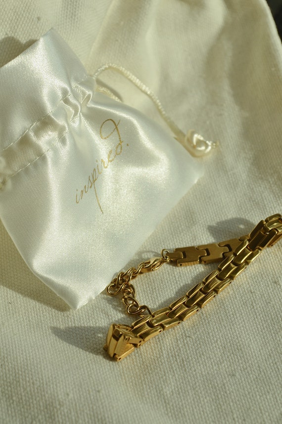 Gold panther sale link bracelet