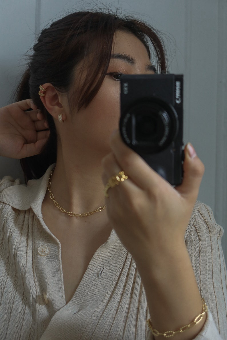 18k gold filled CZ ear cuff diamond ear cuff ear cuff no piercing dainty ear cuffs gold ear cuff no piercing ear cuff