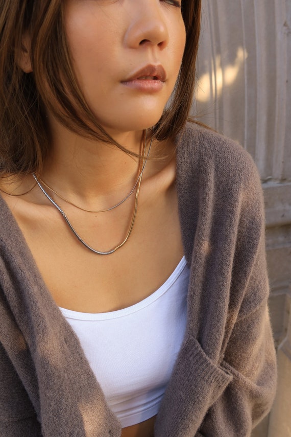 Gold silver 2024 necklace chain