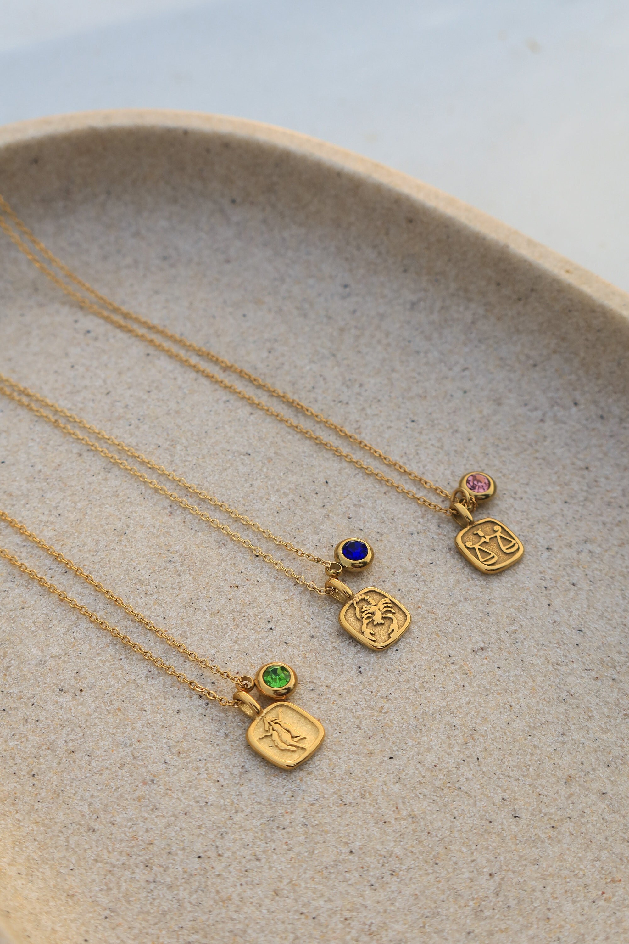 Zodiac Birthstone Necklace 