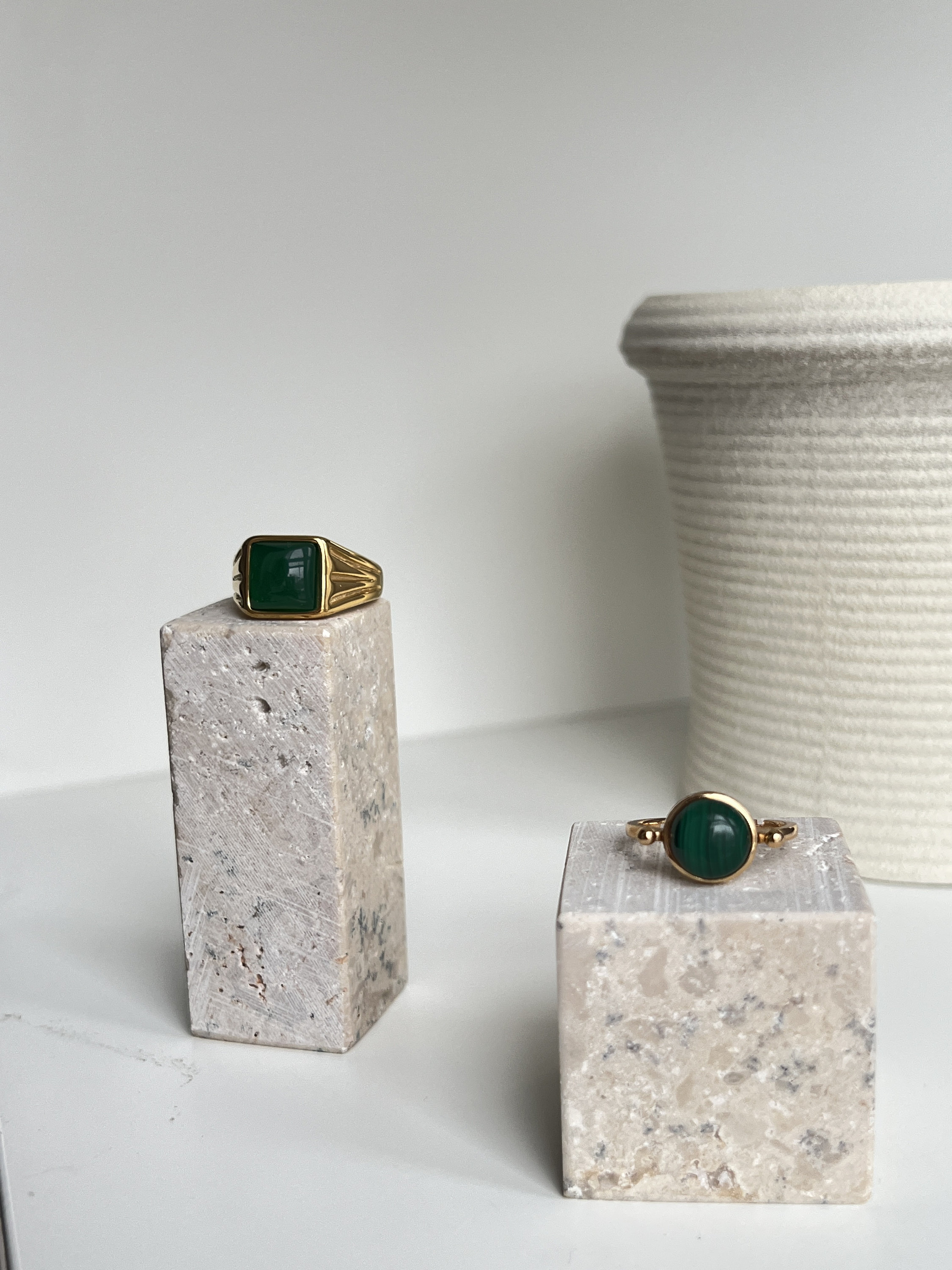 Square Jade Ring Green Ring Green Gemstone Vintage Etsy