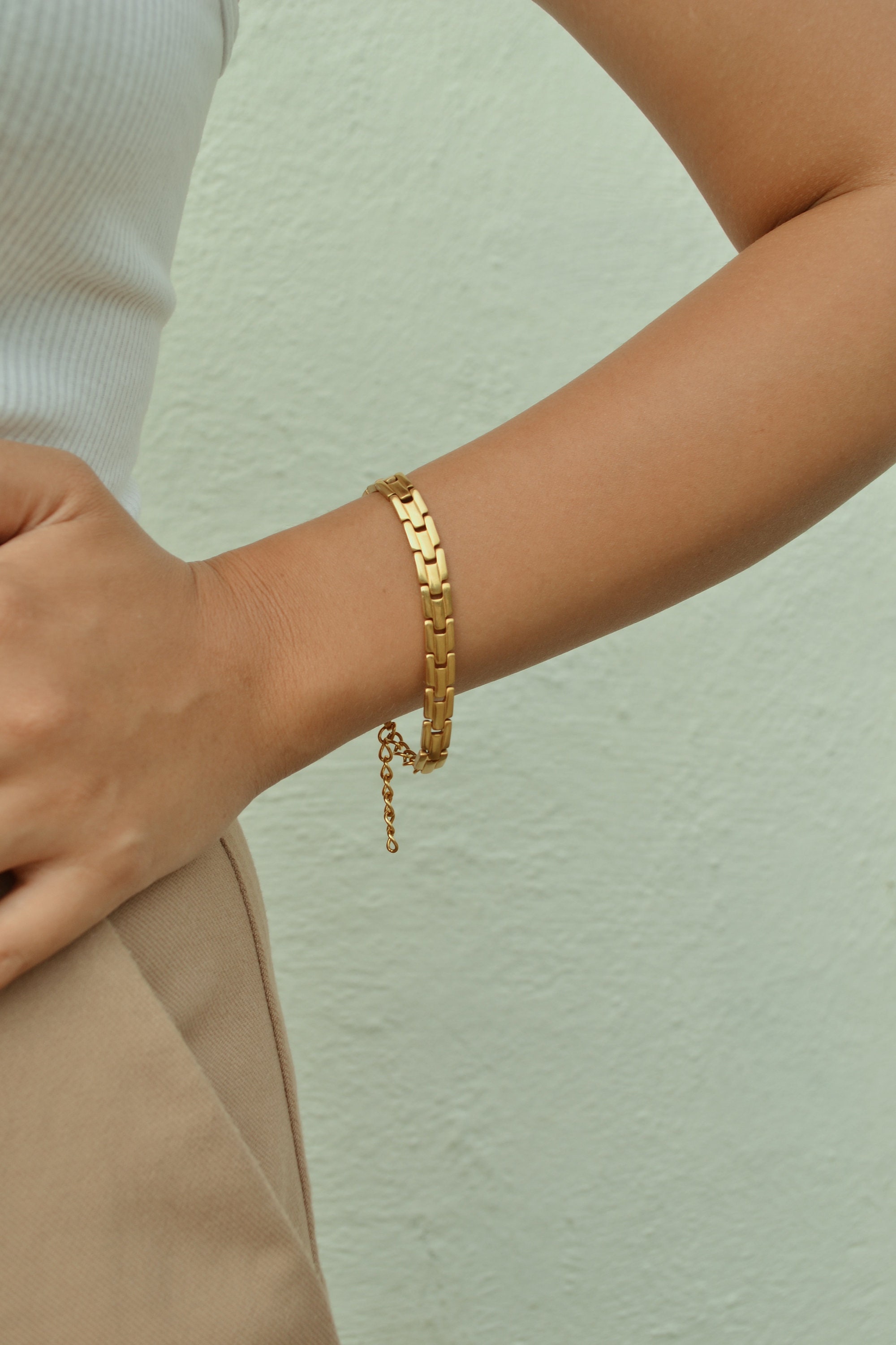 Gold Panther Link Bracelet Gold Bracelet Link Chain Etsy UK