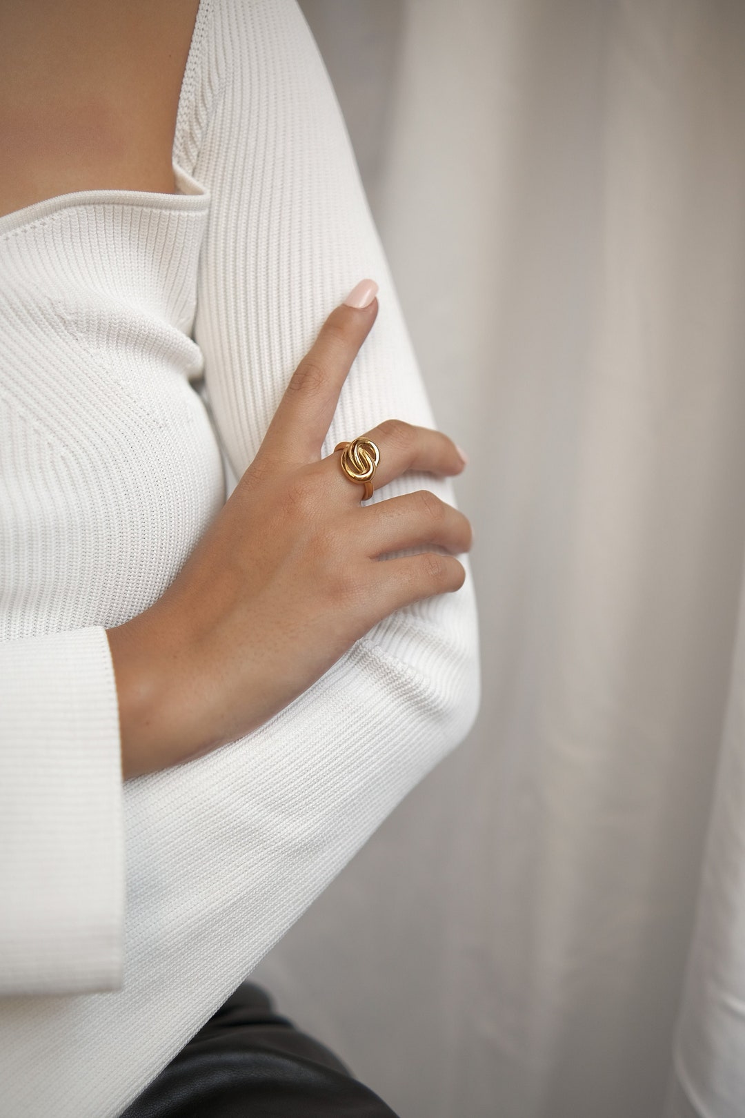 Love Knot Ring Knot Gold Ring simple Gold Ring18k Gold Filled