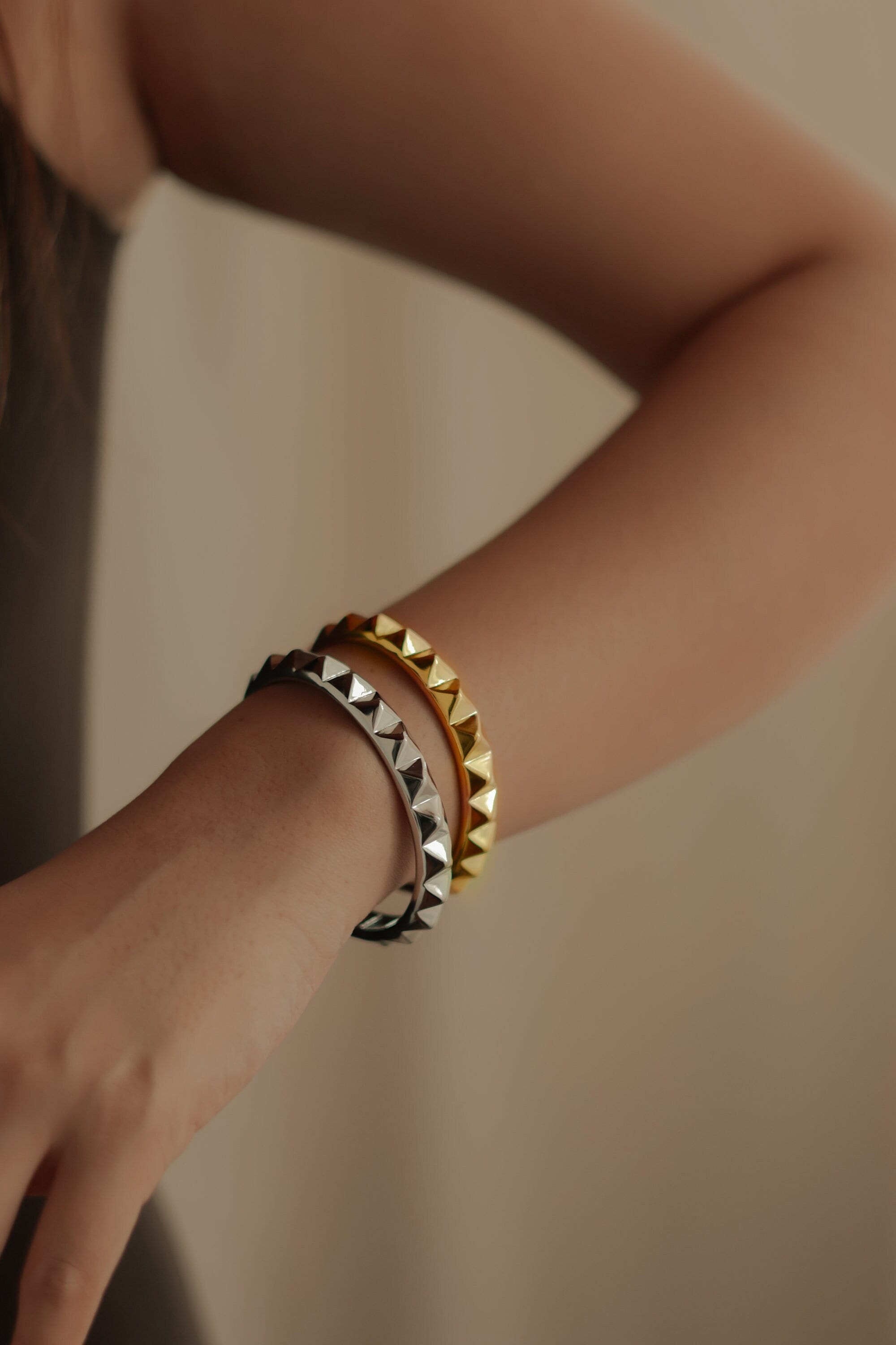 Gold goth bangles deals