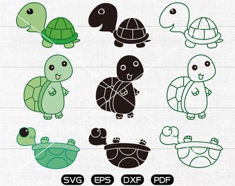 Clip Art Art Collectibles Tortoise Svg Zoo Animal Svg Turtle Clipart Cricut Silhouette Cut Files Commercial Personal Use Cameo