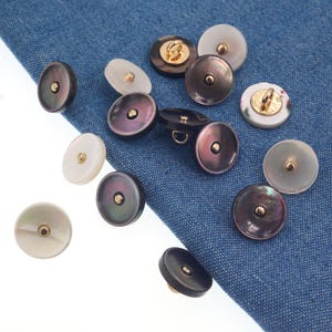 10 Pieces 11.5mm Natural Shell Button Sweater Shank Button Sewing Accessories
