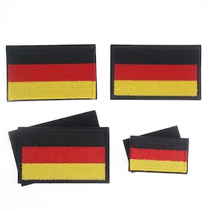 German Flag Embroidered Iron on Patch, Germany Flag Hook And Loop Applique