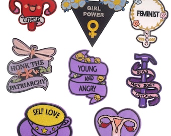 Mom Theme Embroidered Iron On Patch, Girls Power Applique, Feminist, Mother's Day