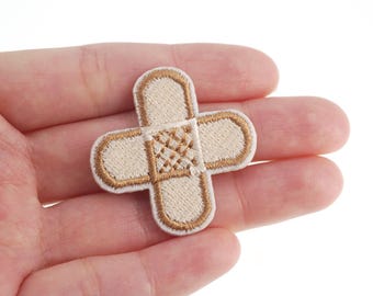 Band-aid Embroidered Self Adhesive/iron on Patch, Plaster Applique