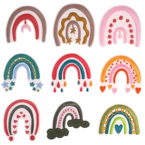 Fashion Rainbow Embroidered Iron On Patch, Rainbow Applique
