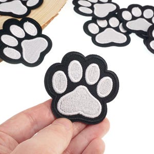 Niedliche Katzenpfote Gesticktes Eisen auf Patch, Hundepfote Applikation