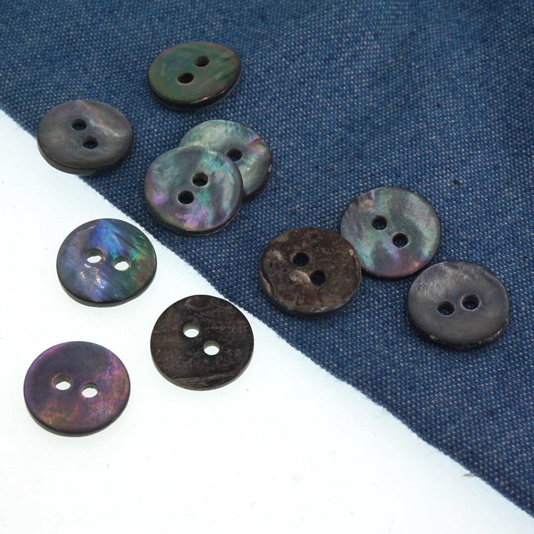 10 Pieces 11.5mm Natural Shell Button Shirt 2 Hole Sewing Accessories ...