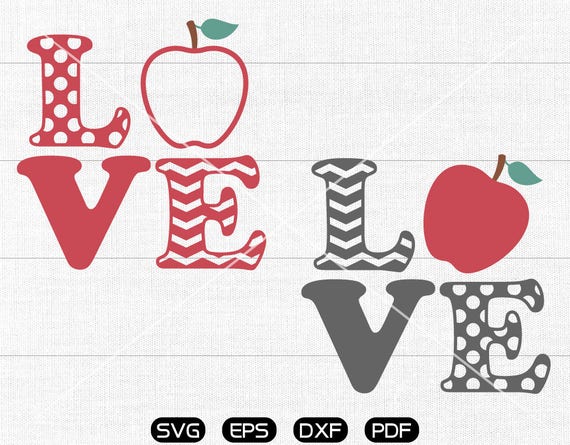 Download Love Teacher SVG Teacher svg Apple Clipart cricut | Etsy