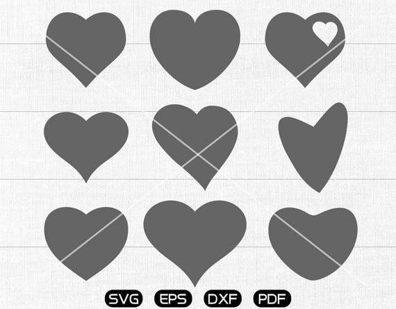 Download Heart svg Heart Clipart cricut silhouette cut files | Etsy