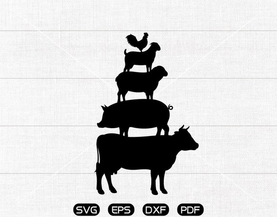 Download Stacked Stock Show Farm Animals Svg Chicken Svg Sheep Svg Etsy PSD Mockup Templates