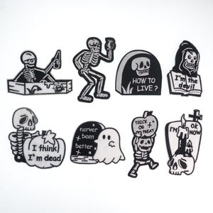 Halloween Embroidered Iron On Patch,  Ghost Applique