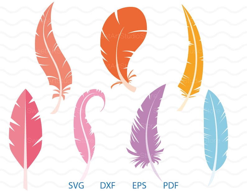 Download Feather Clipart Feather svg cricut silhouette cut files | Etsy