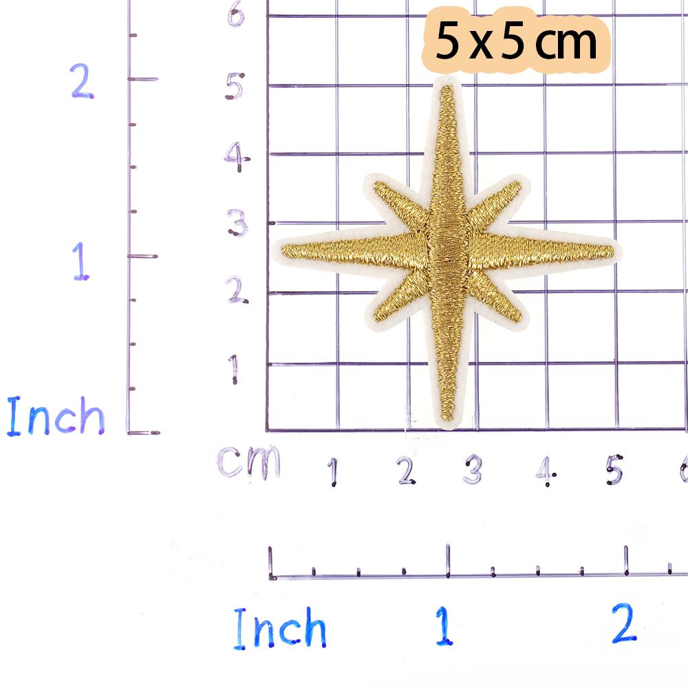 2 Pieces Star Embroidered Iron on Patch, Star Badge Applique - Etsy