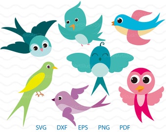 Swallow Clipart , Cute Bird Svg ,  cricut, cameo, silhouette cut files commercial & personal use