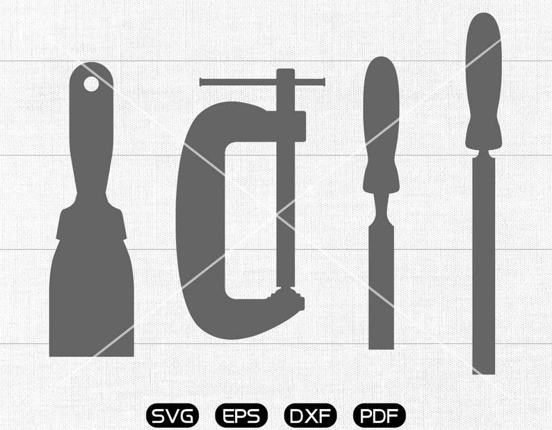 Clip Art Cricut Tools Svg Silhouette Cut Files Commercial Use Tools Clipart Art Collectibles